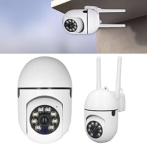 Cámara de Seguridad para Exteriores, Cámara de Seguridad con Bombilla USB Cámara de Seguridad con Bombilla USB 2MP 1920x1080 WIFI HD Visión Nocturna Cámara de Vigilancia para