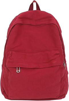 Canvas Backpack for Women Men Cute Vintage College Laptop Bag Hippie Grunge Casual Travel Rucksack Daypack Red