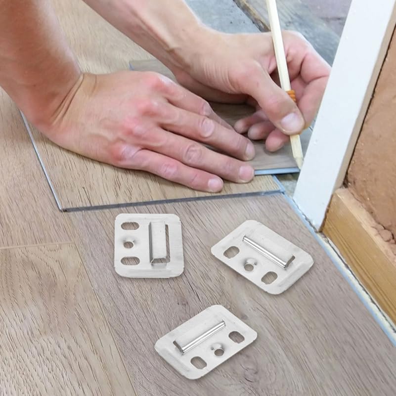 Image of HEMOTON Wall Buckle Interlocking Hanging Bracket Couch Clips Wall Panel Fixings Furniture Fixings Hanger Wall Panel Clips Wall Mounting Clips Stainless Steel Silver Clip (300)