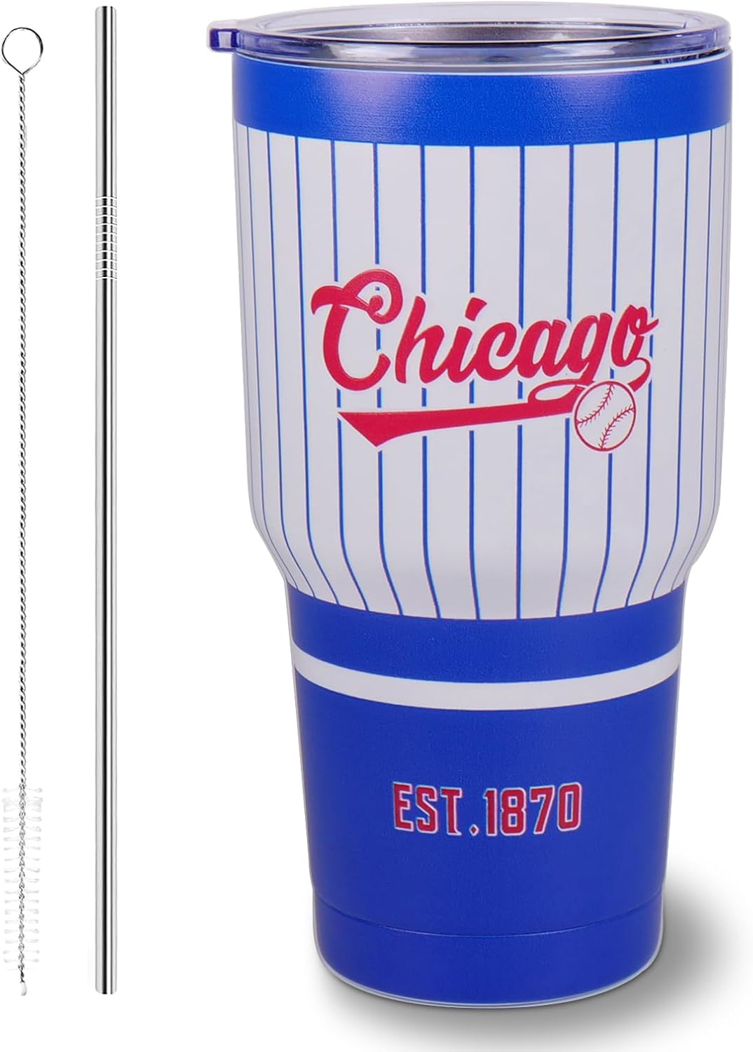 30OZ Gradient Color Baseball Insulated Mug, Keep Cold And Hot, Fashionable Gradient Color, Suitable For Outdoor, Sports, Office, A Beautiful Gift For Men, Women, Fans