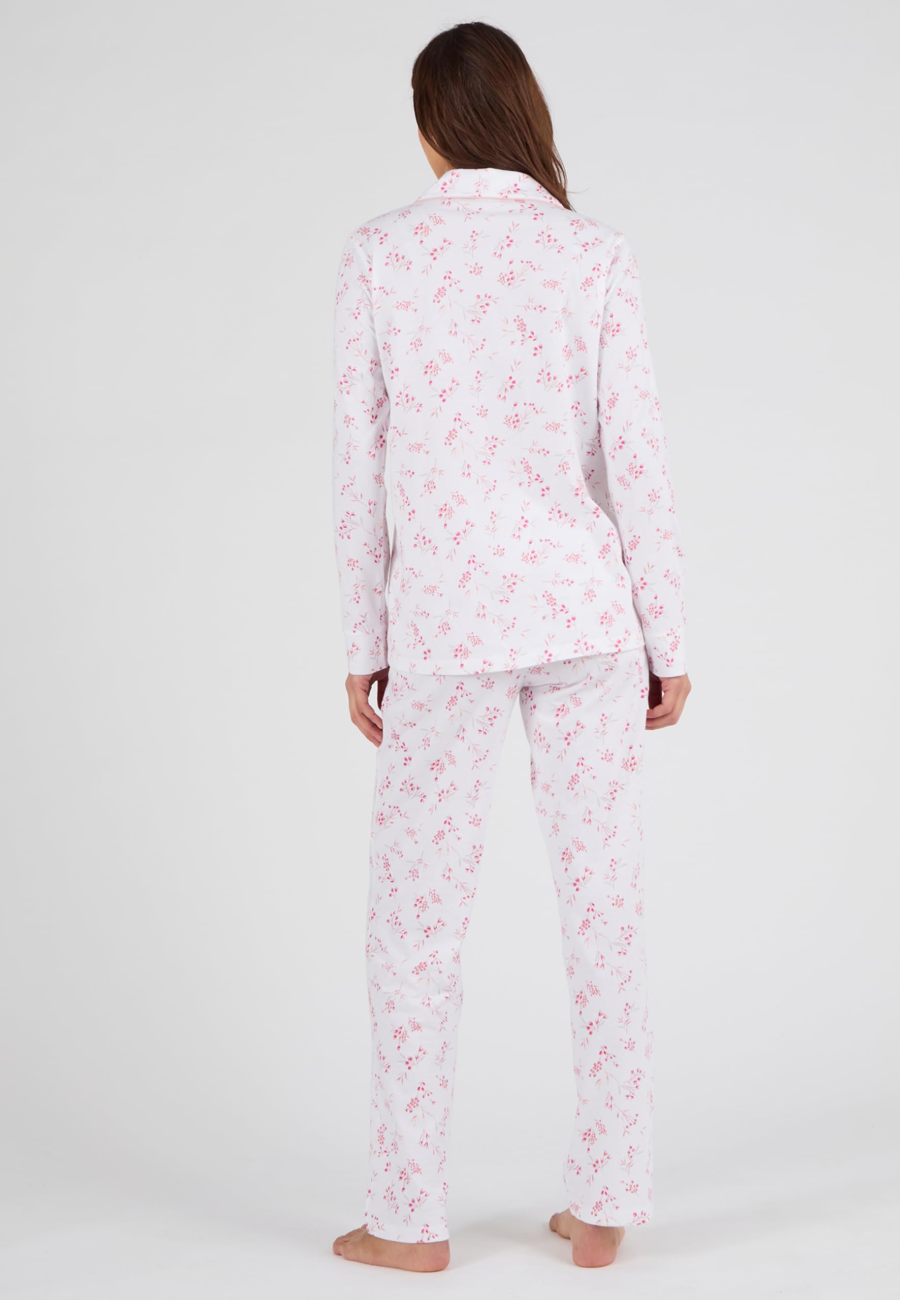 Damart Femme Pyjama | Coton, Col Chemisier, Manches longues, Vêtement de Nuit