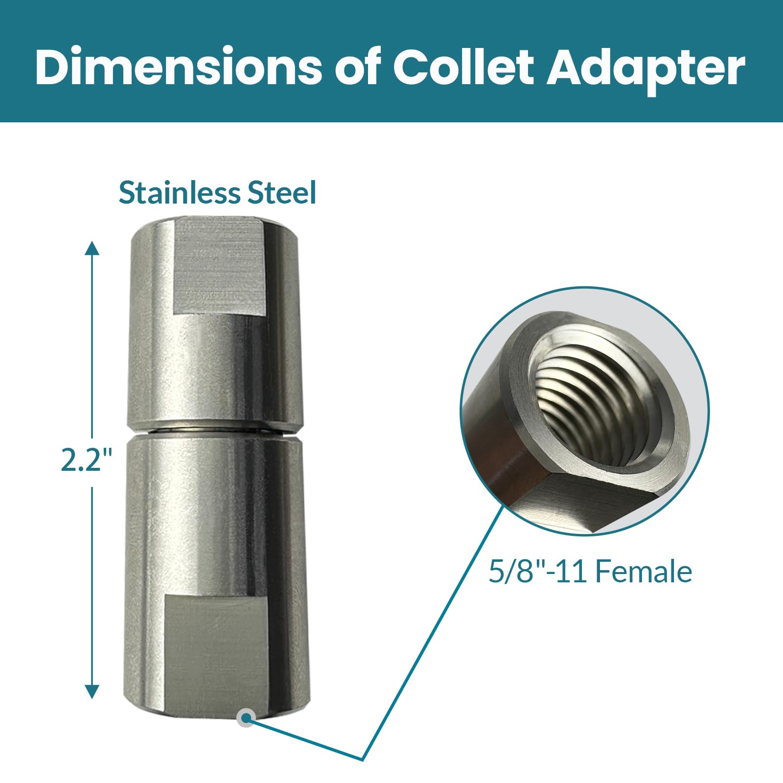 Adapter szlifierki kątowej do szlifierki matrycowej, gwint 5/20.3 cm-11 do tulei zaciskowej 1/10.2 cm, z 5 tarczami szlifierskimi 5.1 cm, odpowiednie do polerowania metalu, drewna i kamienia