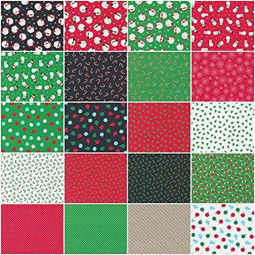Stacy Iest Hsu Holiday Essentials Christmas 20 Fat Quarters Moda Fabrics 20740Ab, Assorted #TOP1