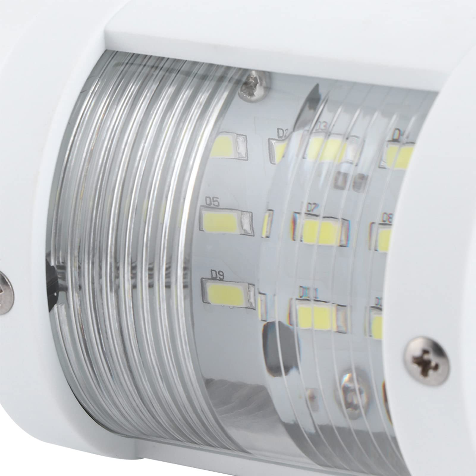 KIMISS Luce di Segnalazione per Barca, 12V/24V 135 Gradi 3W IP66 Lampada LED per Albero di Navigazione, Crociere e Pesca