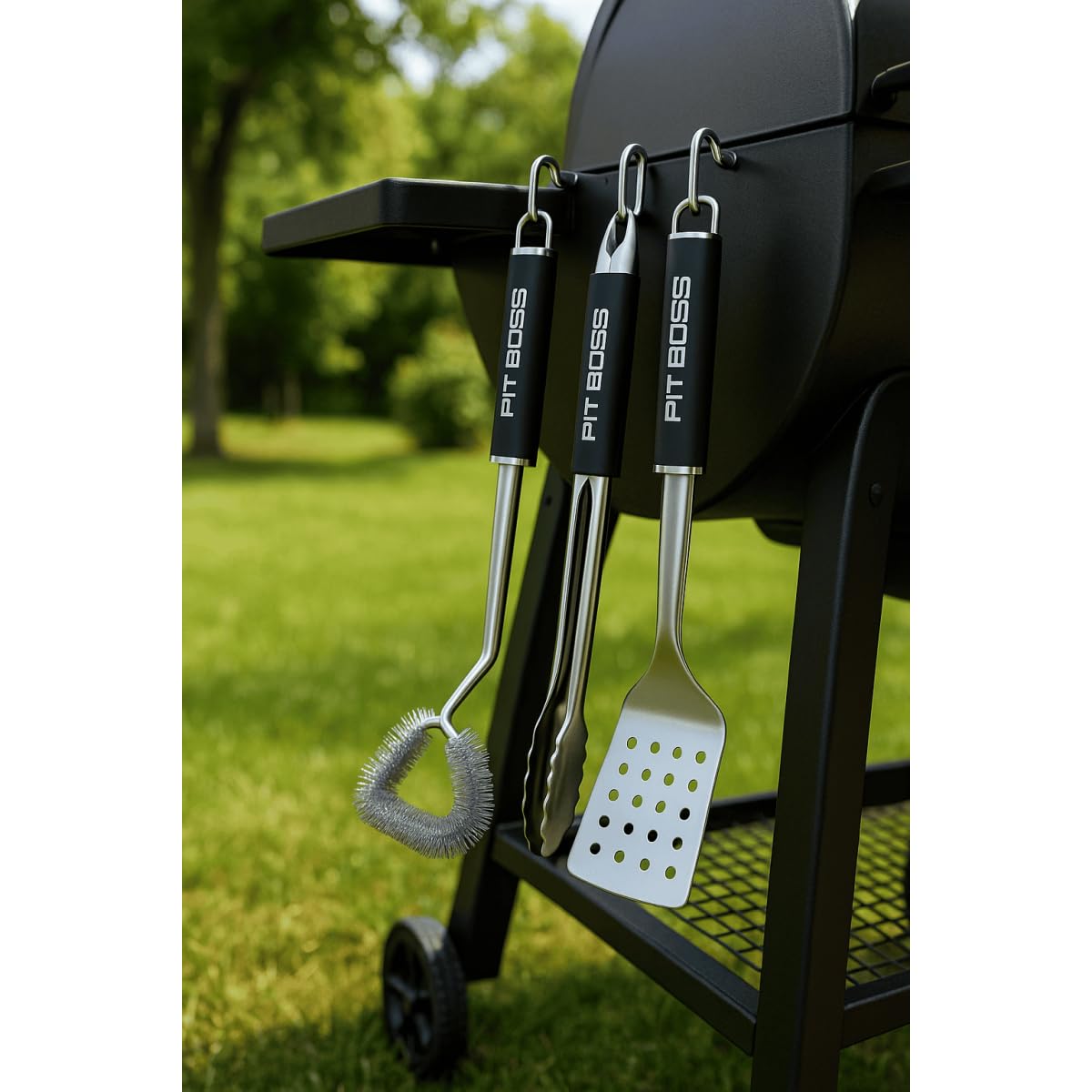 PIT BOSS - Set di utensili in acciaio INOX - 3 pezzi