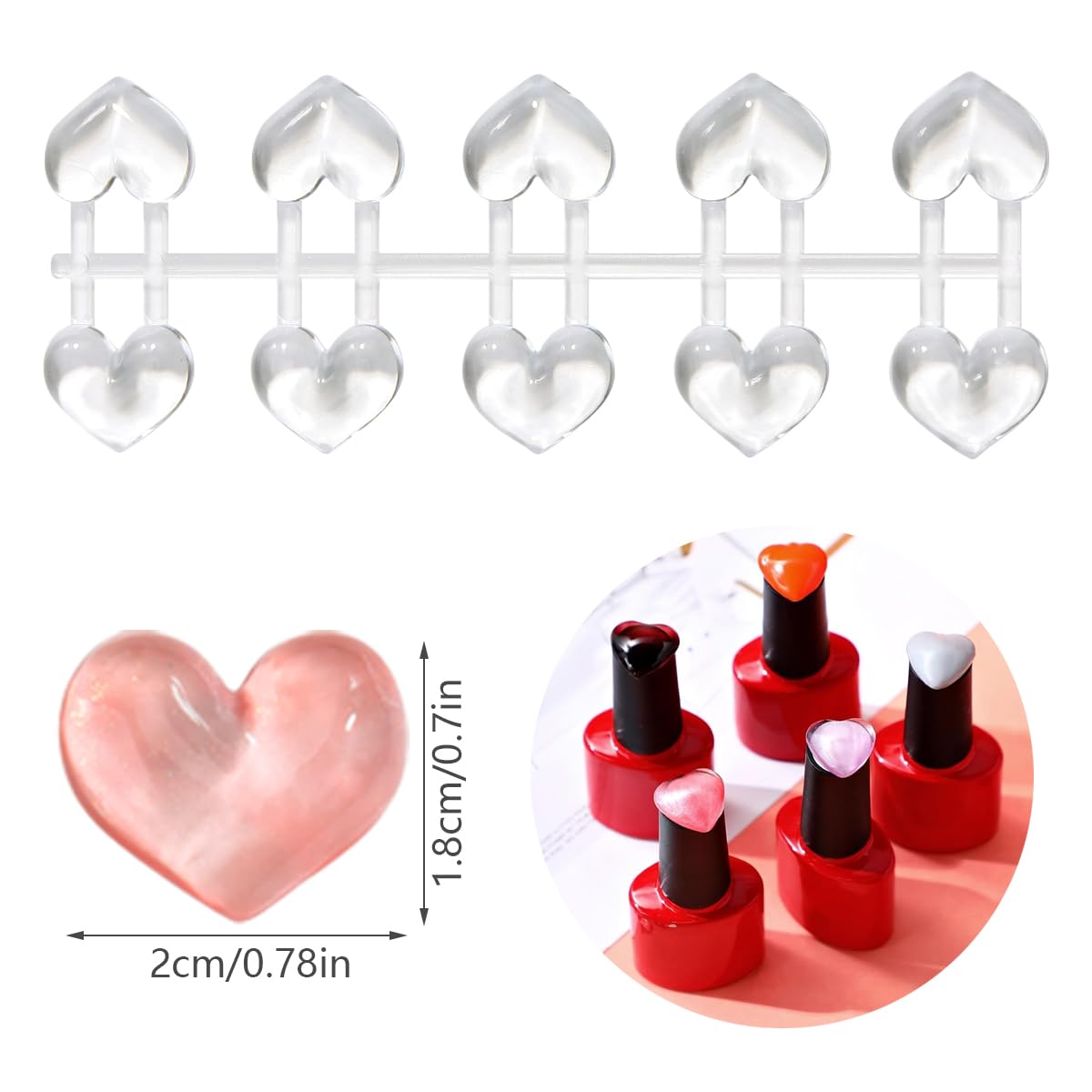 100 sztuk próbek lakieru do paznokci, w kształcie serca, próbka kolorów, kropki do ekspozycji lakieru żelowego, końcówki do ekspozycji na sztuczne paznokcie, karty do ćwiczeń, manicure, salonu