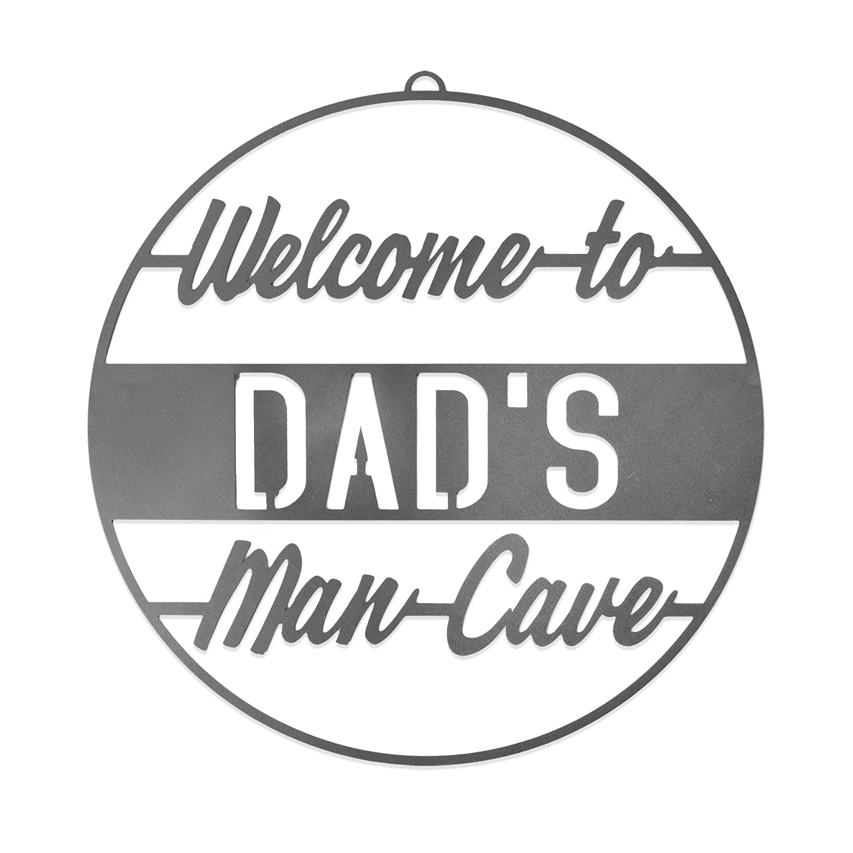 ROCC RUSTED ORANGE CRAFTWORKS CO.Vintage Circle Signs - Man Cave Dads Sign for men-Personalized Man Cave -Mancave Wall Decor-Custom garage signs for men vintage-Garage decor-Metal garage signs