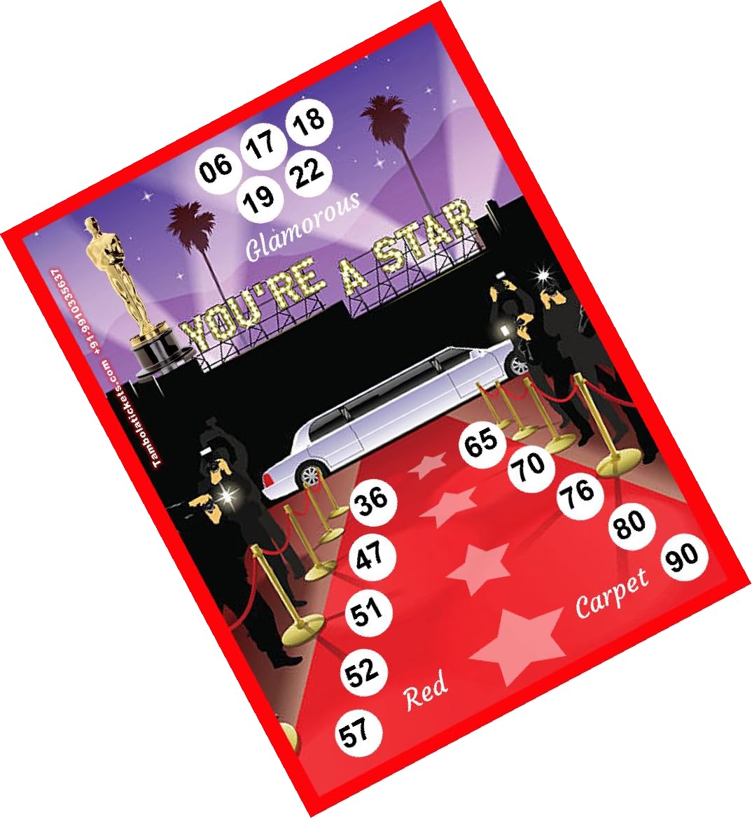 You are a Star Red Carpet Theme tambola Tickets Bingo housie lotto (Printed on Hard Sheet, Big Size Tickets, 96 Cards) (B0CD7YPJ75) Amazon Price History, Amazon Price Tracker