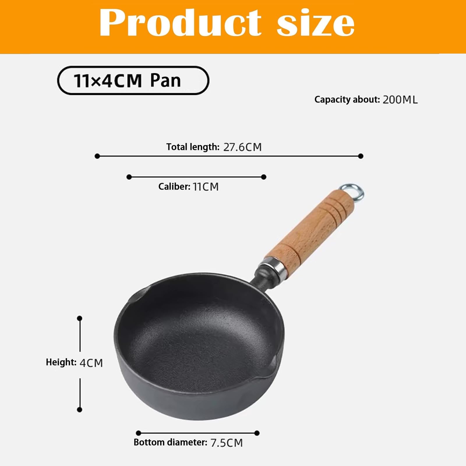 Kleine Pfanne, Ø 11 cm Mini Pfanne Induktion Antihaftbeschichtete Antihaftbeschichtung Omelettpfanne Induktionskochfeld Gaskochfeld für Eiern, Speck, Schinkenscheiben, Steaks, Camping