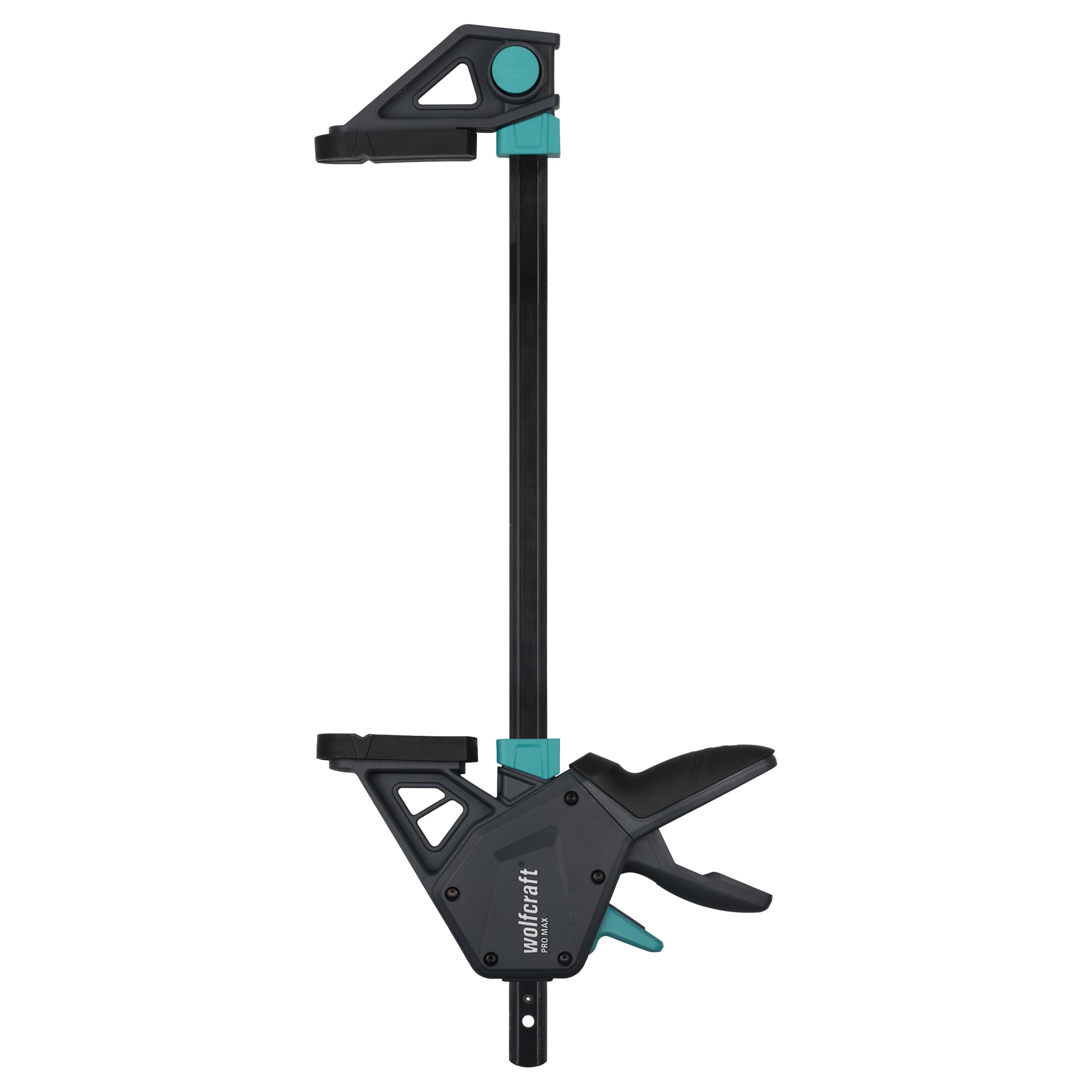 wolfcraft Einhandzwinge PRO MAX - 300 mm Spannweite - kontrolliertes Spannen und Öffnen mit einer Hand - 3071000