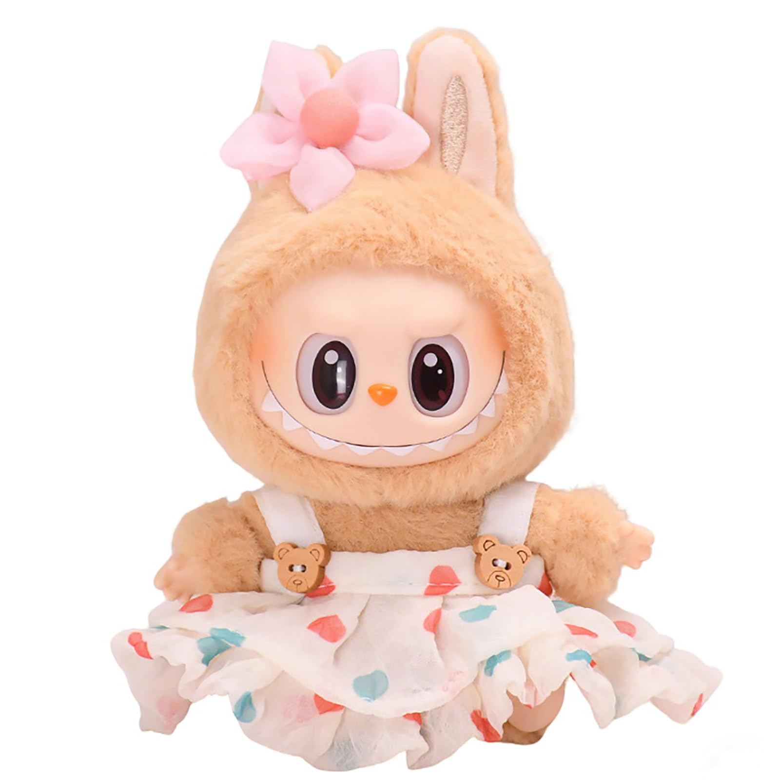 Doll Clothes For Labubu Accessories, Stylish Kawaii Outfit Set, 6 Pieces Suitable For 15cm 17cm Doll, Dress to Impress Dolls , Clothing Set Replacement (NO Doll)