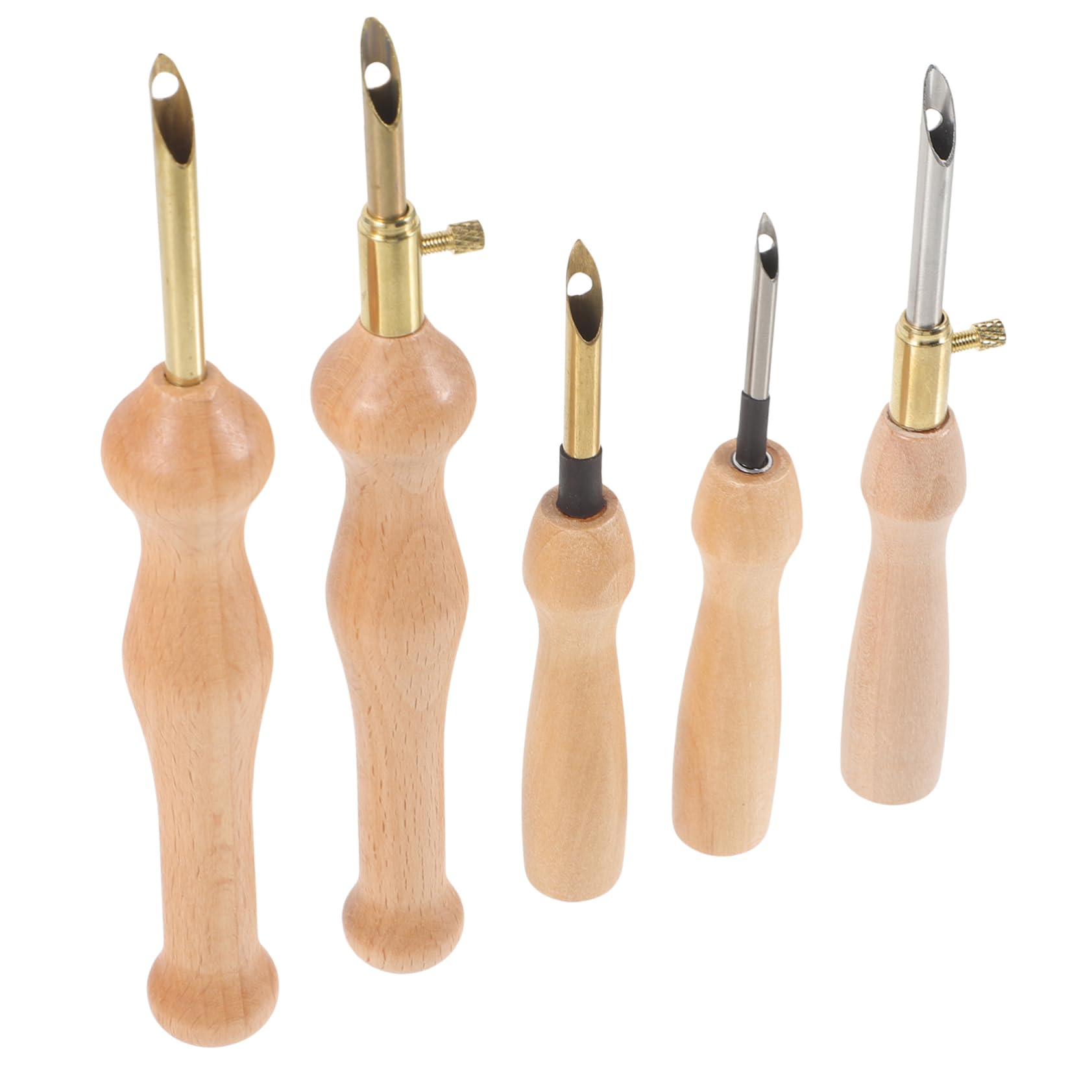 Housoutil 5pcs Embroidery Punch Needles Hand Embroidery Needles Set for Adults Beginners