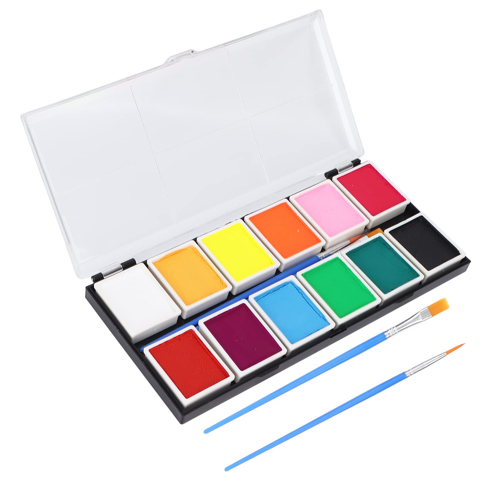 Kit de pintura facial Grado cosmético 12 colores Secado rápido Fácil limpieza Pintura DIY 120 g 4.2 oz Material de pasta Pintura de la piel para fiesta de Halloween