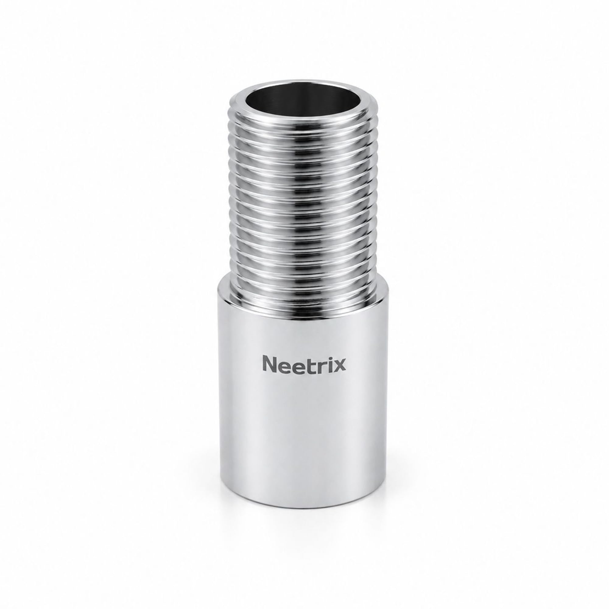 Full Brass Tap Extension Nipple 15mm (1/2") x 1 Inch | Chrome Finish | Heavy Duty Rust-Free Leak-Proof Pipe Extension Connector for Bathroom & Kitchen Faucet | 1 Pc-image-45