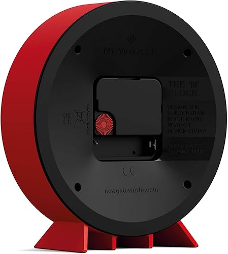 Miniatura 6 de NEWGATE® M Mantel Echo - Reloj de escritorio Diseño redondo moderno Rojo Números fáciles de leer Estilo contemporáneo para escritorio, mesa