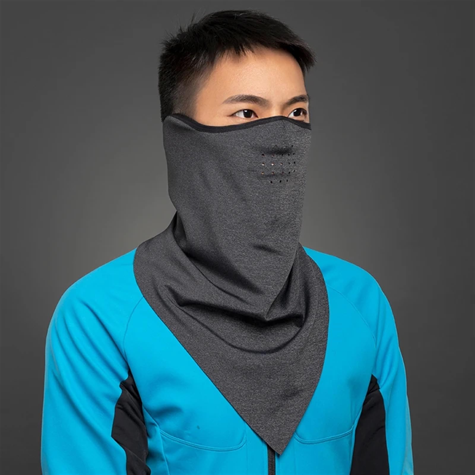 Sottocasco Caldo Maschera Invernale for Ciclismo, Calda, Antivento, in Pile, Termica, Traspirante, for Bici, Attrezzatura for Bicicletta, Accessori Sportivi(Black)
