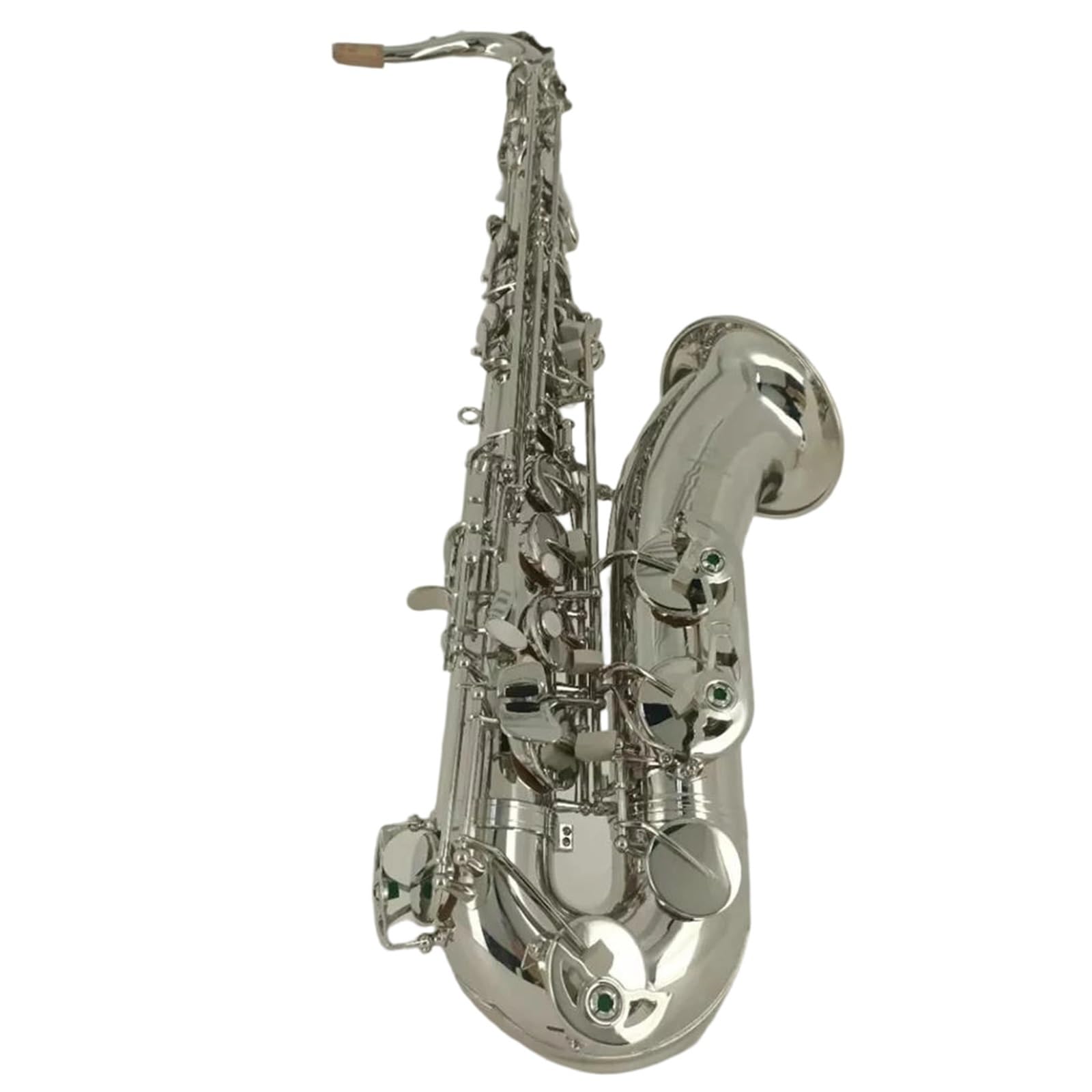 Saksofony Saksofon Tenorowy Srebrny Instrument Dęty Drewniany B Dur Z Futerałem I Innymi Akcesoriami