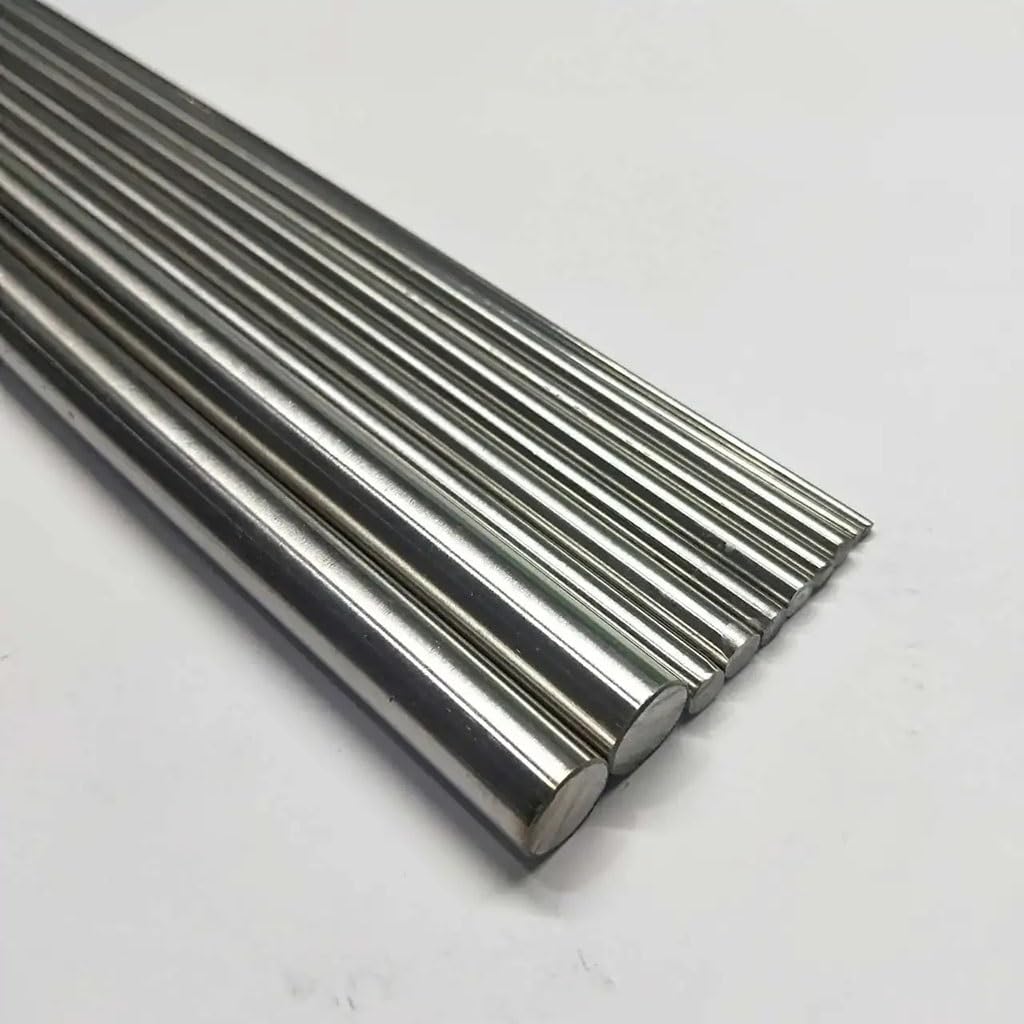 Rundstab, Stahlstab, Metallstab 1 Stück 6 mm 8 mm 10 mm Schaft 100 mm 200 mm 300 mm 500 mm Metall-Vollstab(Color:100mm,Size:6mm)