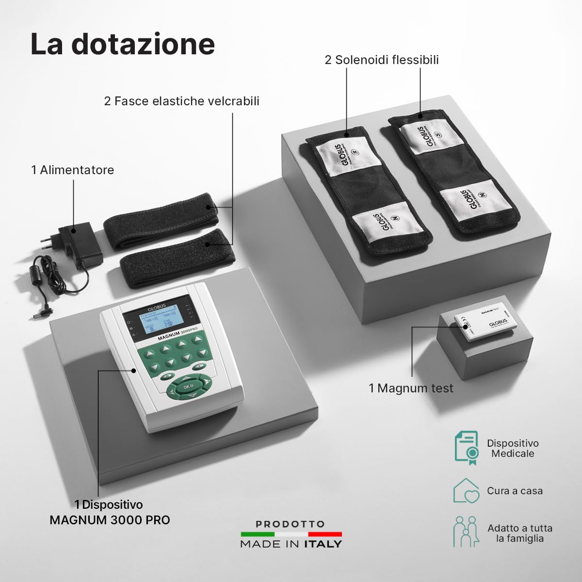 GLOBUS | Magnum 3000 Pro, Magnetoterapia 400 Gauss Totali