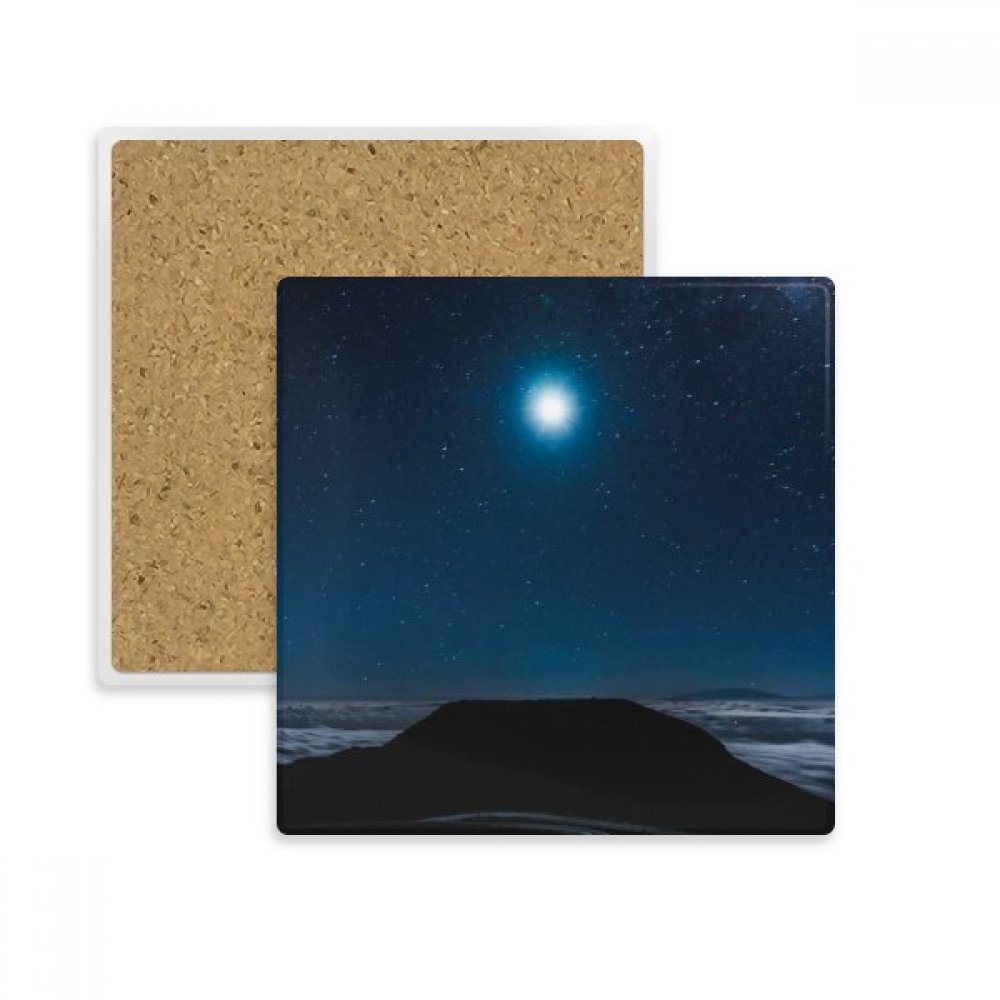 Dessous de verre lune anti-trace en pierre absorbante pour vos mugs x2