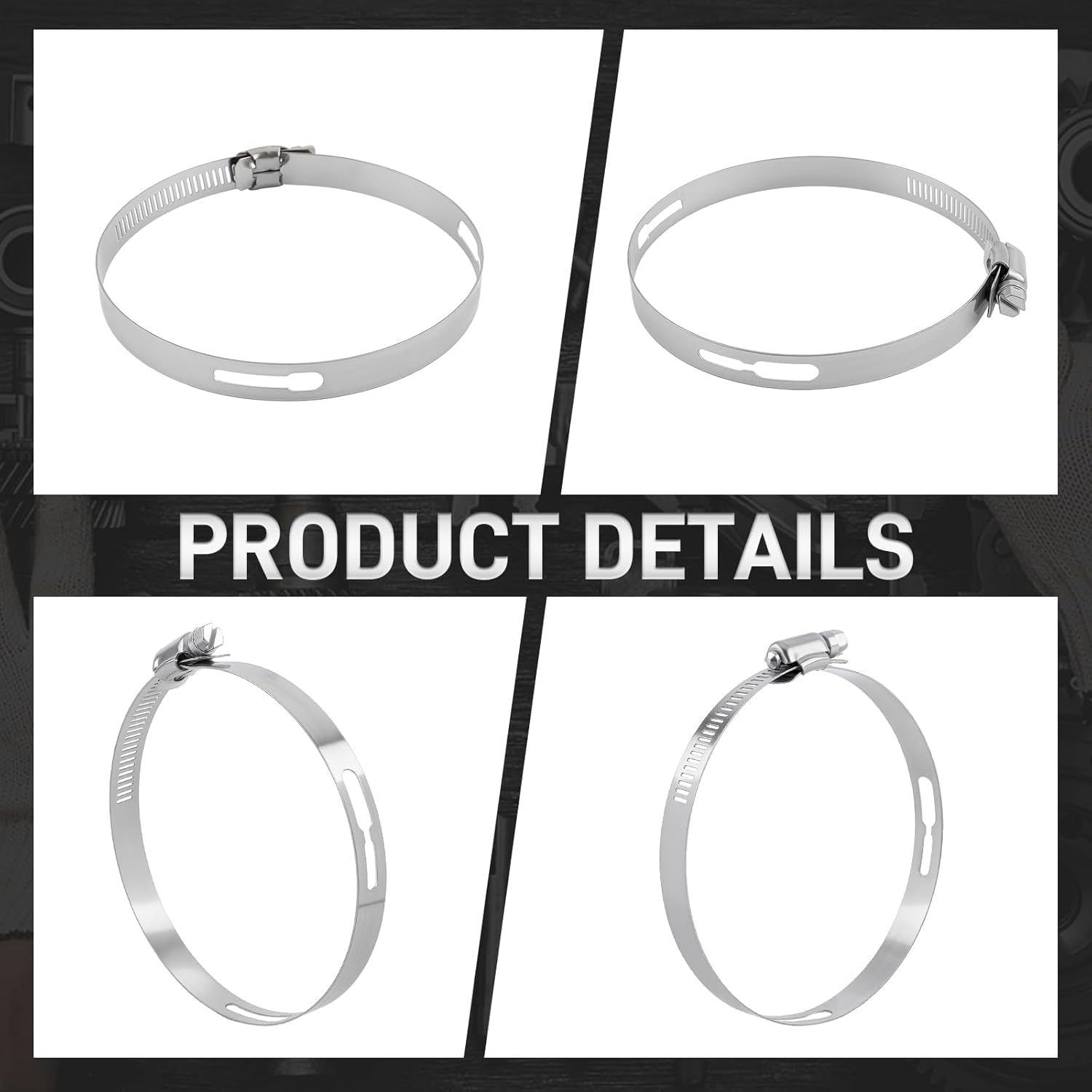 53034045AB 2Pcs Engine Air Intake Hose Clamp Replacement for Dodge 2500 3500 4500 5500 Diesel 6.7 2008-2018