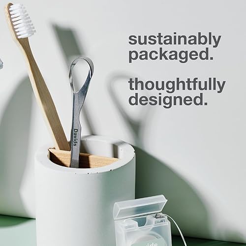 Miniatura 7 de Davids Raspador de lengua para adultos y niños, raspador de lengua profesional de acero inoxidable 100% de grado médico, fabricado en Estados Unidos