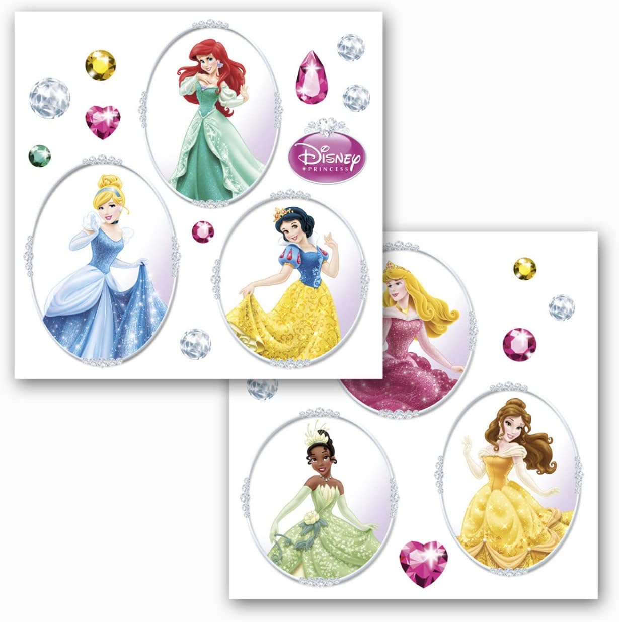 Komar 16402 Disney Princess Freestyle Deco Window Sticker, Multi-Colour, Set of 23 Pieces