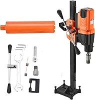 BHTOP 8 Inch Diamond Wet Core Drill Rig with Stand, 2500W 750RPM Motor, 1-1/4" Thread Bit for Concrete Brick Stone Drilling