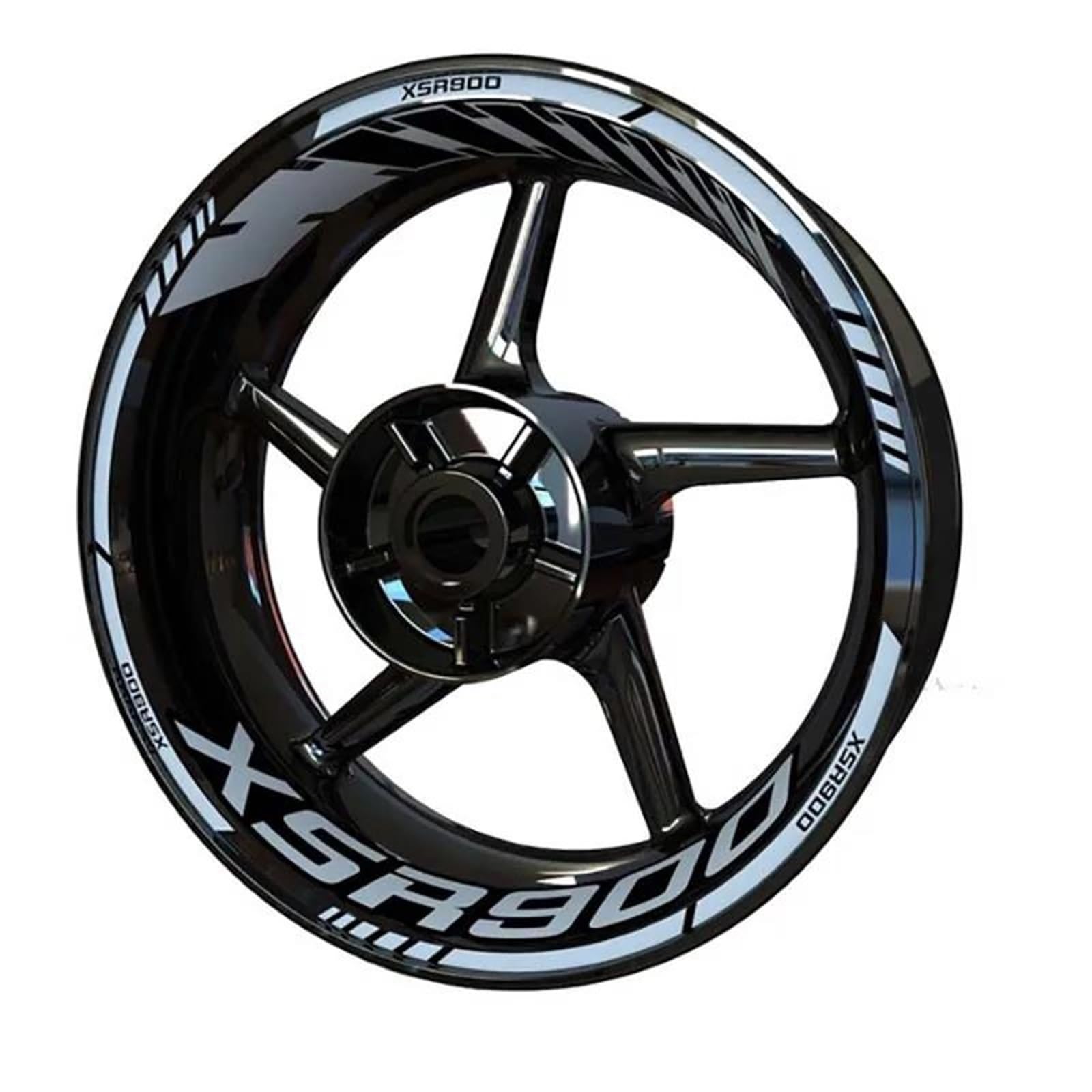Motorcycle Hub Sticker Wheel Decal Rim Front and Rear Set for Yamaha Xsr 900 700(Color7)