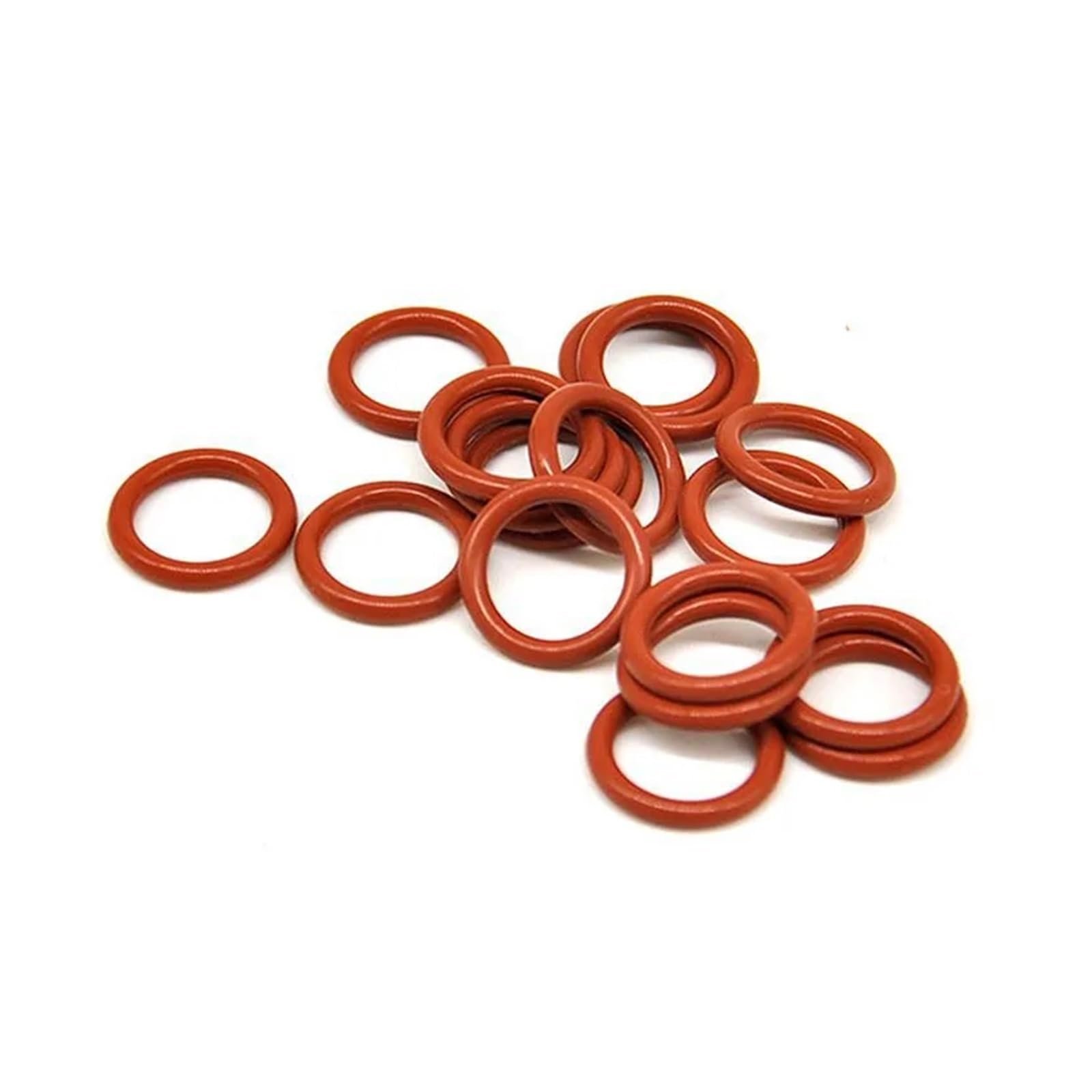 Uszczelka z gumy silikonowej Tichkness 1,8 mm, uszczelka olejowa, woda, podkładka, opakowanie 100 sztuk, średnica wewnętrzna 6-26,5 (Blanc, ID 16MM-1,8 MM)