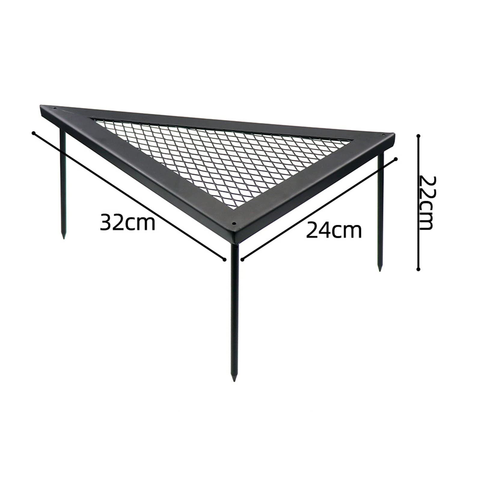 Griglia Griglia Piatto Per Friggere Fuoco Da Campo Barbecue Pieghevole Griglia Da Campeggio All'aperto Griglia Da Spiaggia Picnic Giardino Carne Cibo Cucina Tavolino (Color : Black, Size : 32x24x22cm)
