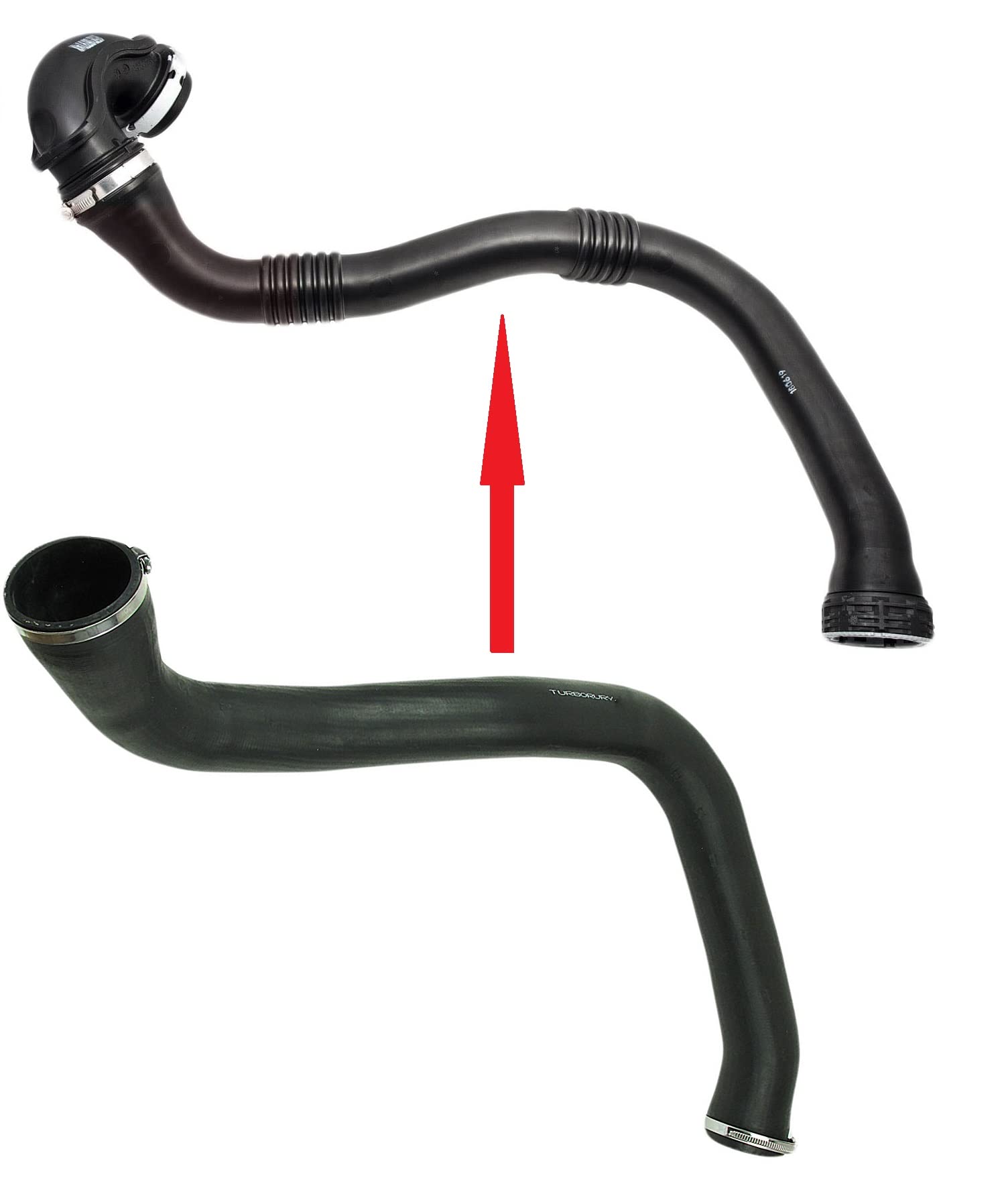 Manguera De Intercooler, compatible con OPEL INSIGNIA 1.6 CDTI 13419441, Sustituto Totalmente Funcional, Reforzado Con Kevlar, NBR-CR, Probado