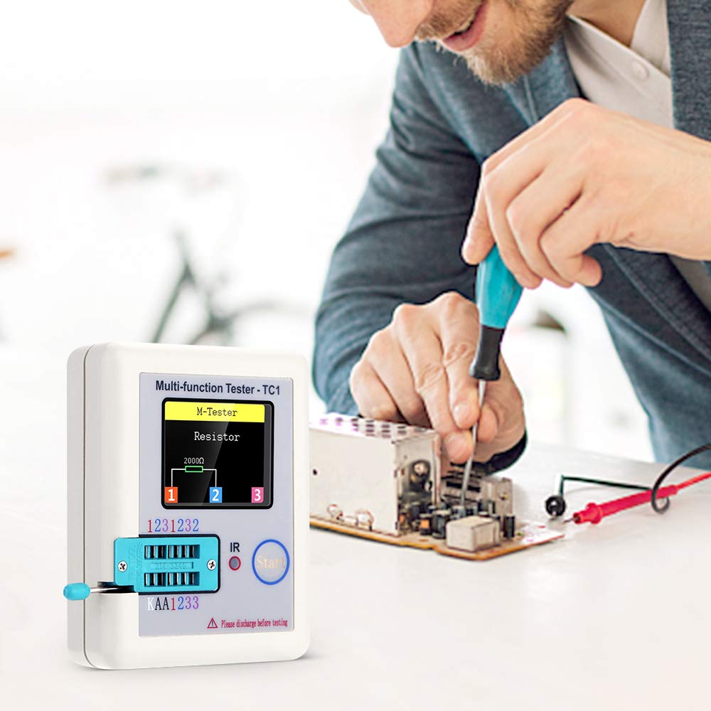 Hancaner Transistor Tester mit TFT Hintergrundbeleuchtung Farbe Anzeige Didoe Triode Kapazitiv Widerstand Detektor Induktivität MOSFET NPN PNP