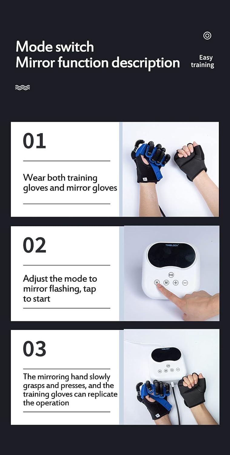 Rehabilitation Gloves Orthoses Stroke Hand Splint Assistive Gloves Training Equipment Minimize Spasticity,Left,S