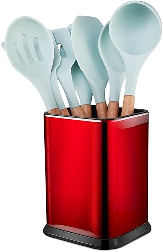 Miniatura 8 de RedCall Soporte para utensilios de cocina de acero inoxidable para encimera, organizador de espátula, organizador de espátula, moderno y rectangular