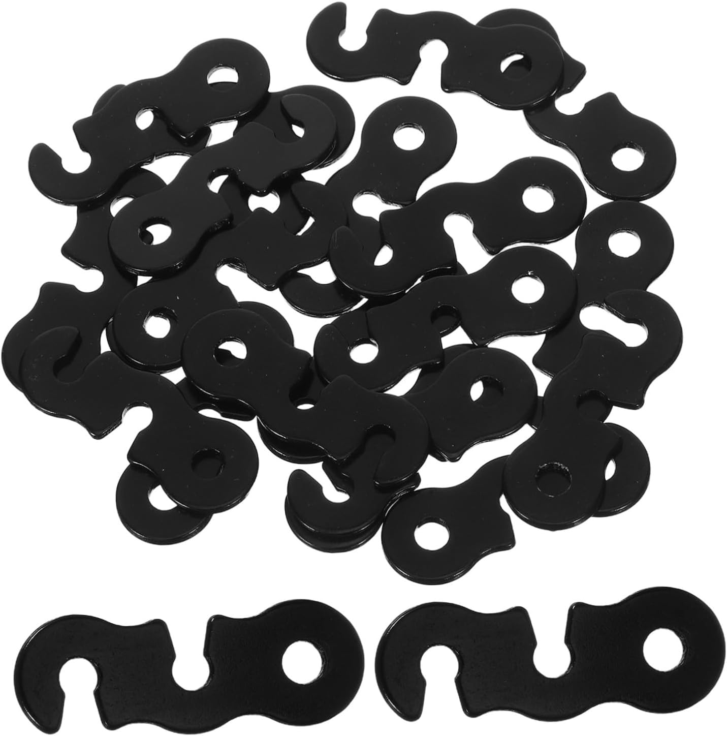 NOLITOY 20pcs Aluminum Alloy S Shape Tent Rope Buckle with Three-Eye Opening Cord String Adjuster for Camping Hiking Outdoor Activities Weatherproof Rope Tightener for Stable Tent Setup