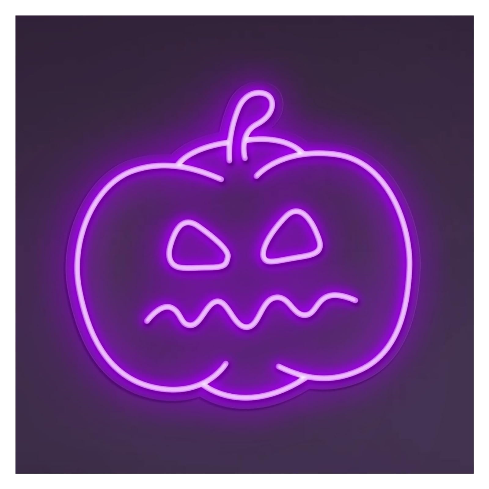 RONGCH Hanging Art Signs Spooky Pumpkin Neon Sign, Suitable for Festival Party Decor with Brightness Adjustable 41cm