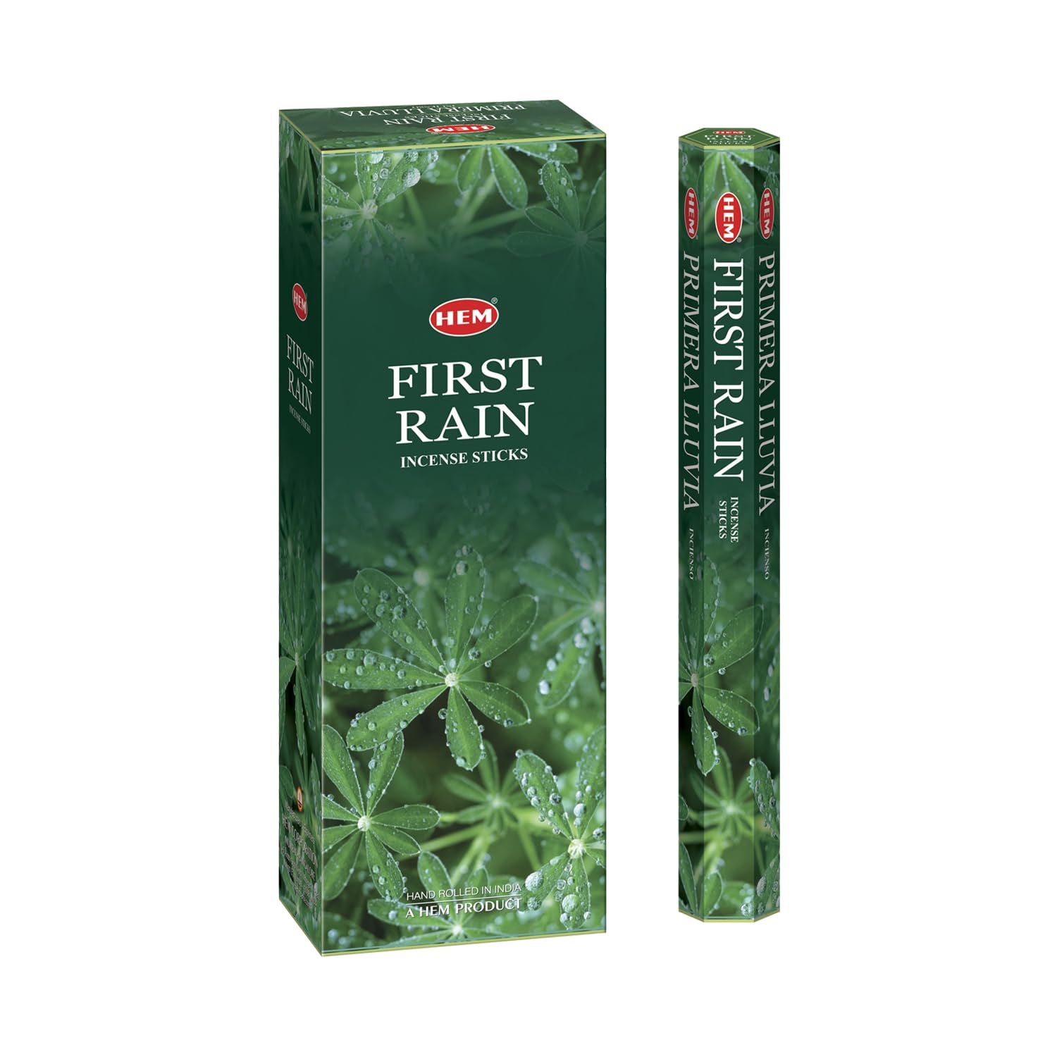 Hem First Rain Incense Sticks (120 Sticks, 6 Boxes Inside) - 9 Inches Long, 20g per Box - Perfect for Meditation, Creating A Serene Ambiance and Revitalizing Your Surroundings.