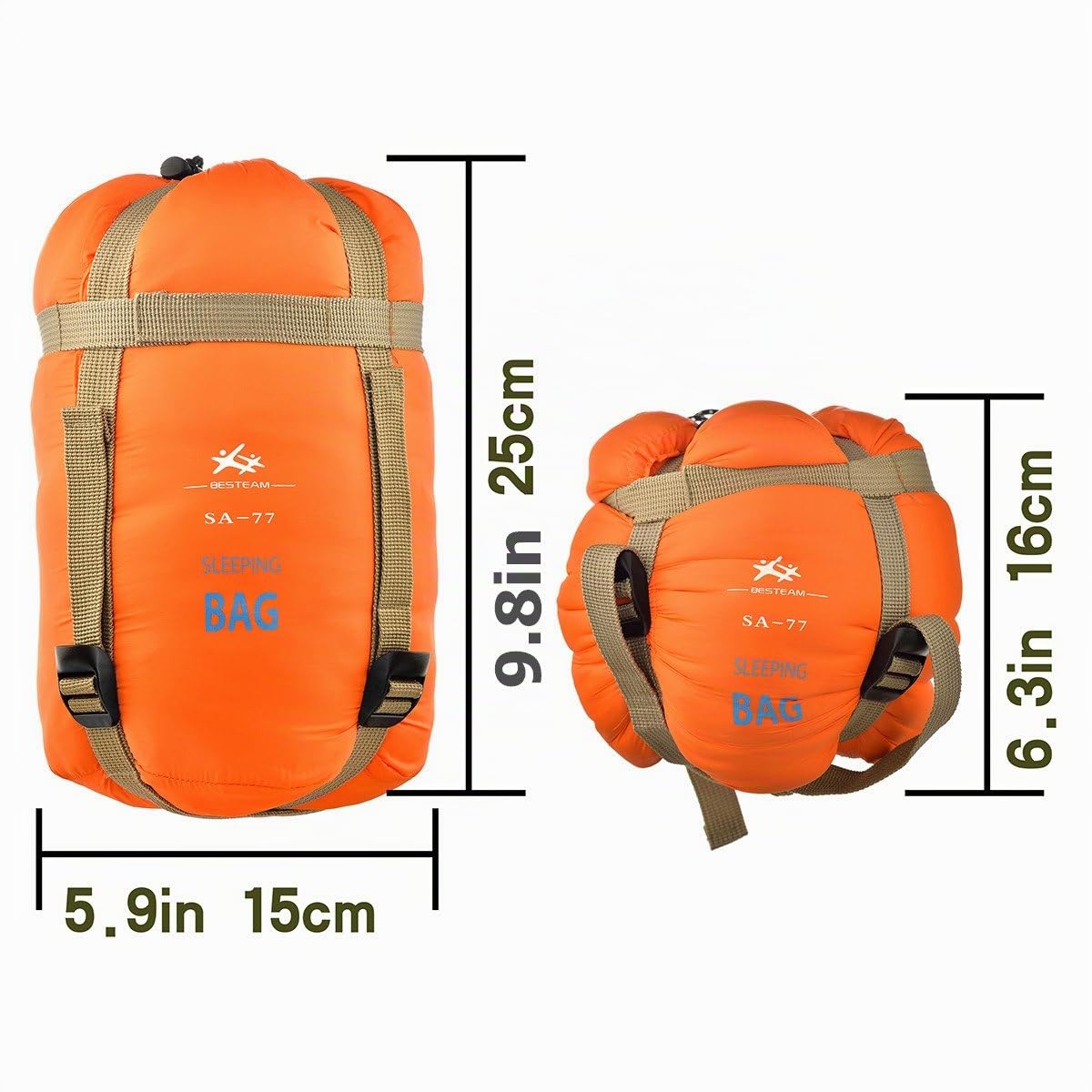 Sacco a pelo rettangolare ultra-leggero per clima caldo, 190,5 cm x 76,2 cm (lu x la), per campeggio, escursioni e trekking, comodo per bambini, ragazzi e adulti; per primavera, estate e autunno, impermeabile e compatto
