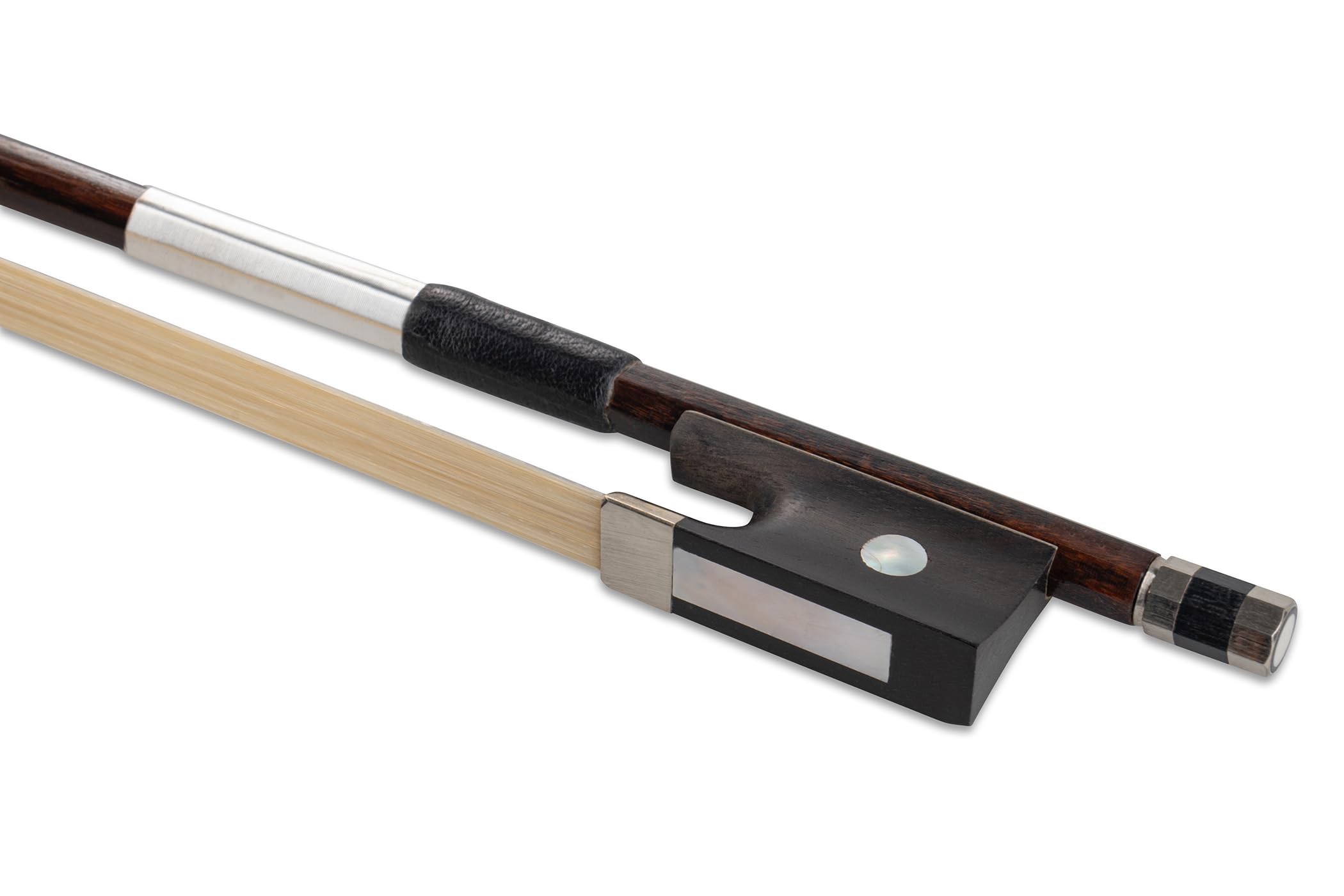 GEWA arco per violino 1/2 - Crine naturale - Arco per studenti - Bacchetta rotonda - Tallone in legno duro