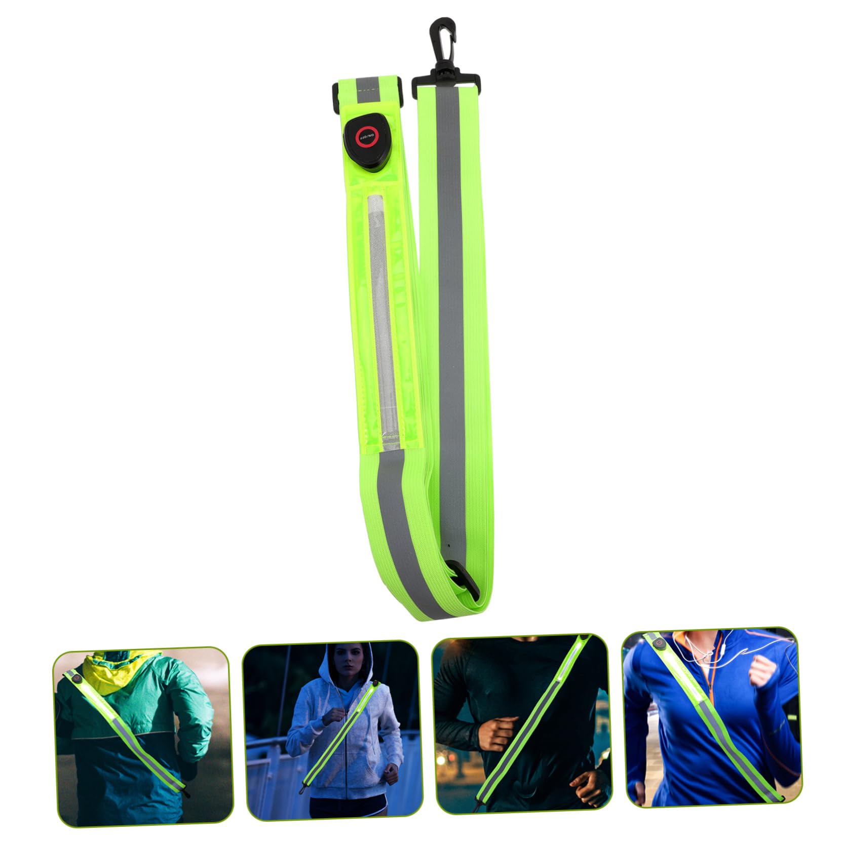 Yardwe 4 Uds Cinturón Reflectante LED Correa De Fitness Banda Elástica Transpirable