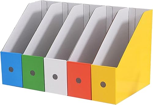 PartyKindom File Organizer Rack with Independent Boxes Paper Book Stand for Students and Office Desktop Storage Practical Document Holder with for