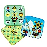 【ミニタオル 3枚セット ふみきりGO!GO! 】16×16cm 子供用 キッズ用ミニタオル タオルハンカチ ハンドタオル ハンカチ 綿100％ ふみきり 鉄道 電車グッズ プレゼント ギフト 鉄道 電車 ベビーハンカチ 子供 キッズ用