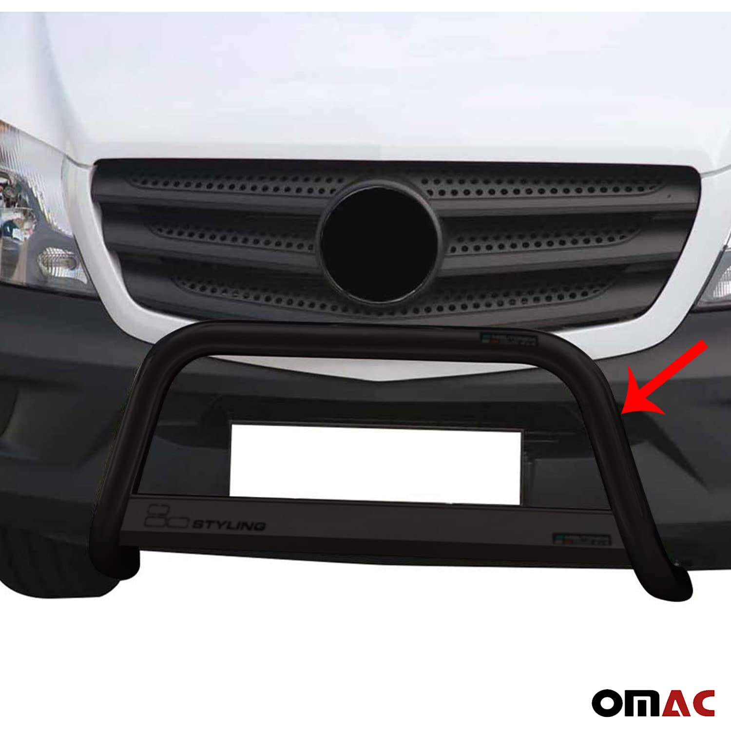 Archetto anteriore compatibile con Mercedes Sprinter 2006-2013 nero ø63 mm