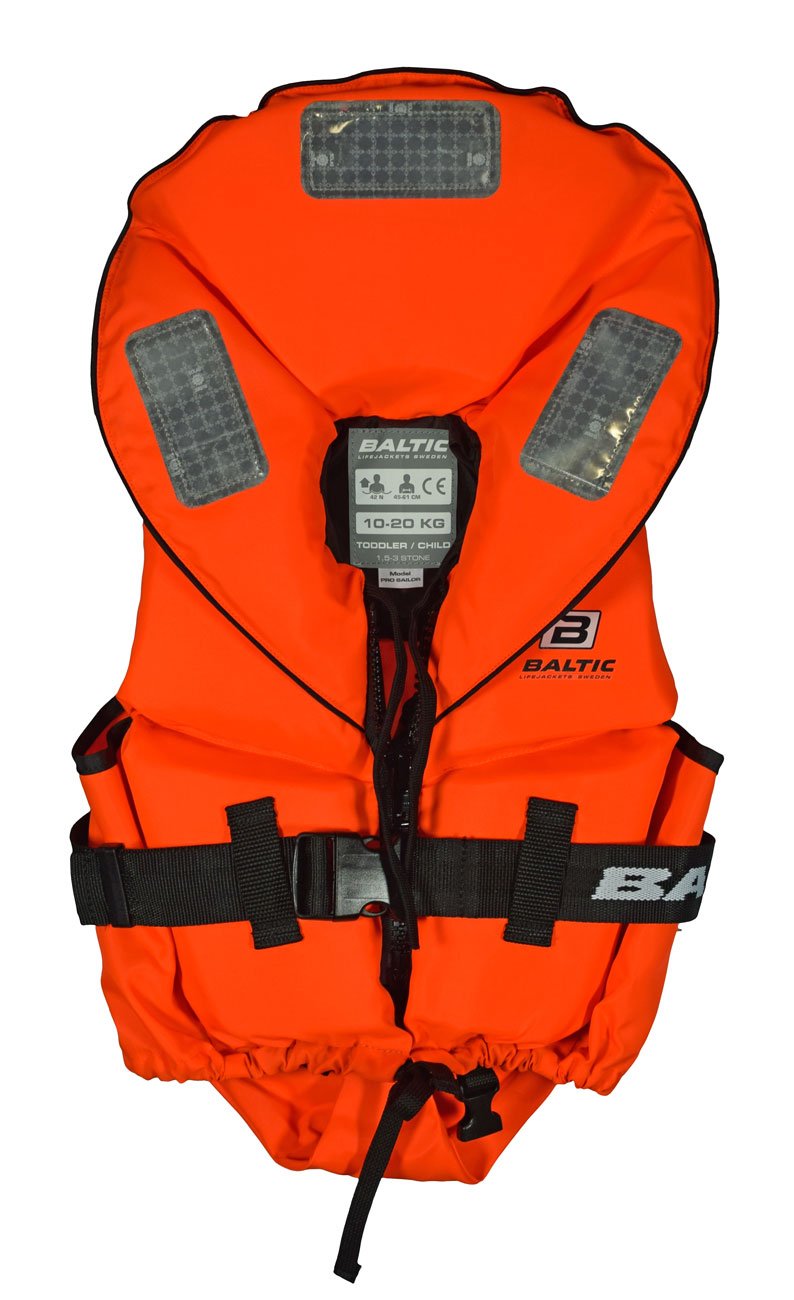 Baltic Pro Sailor 100N - Chaleco Salvavidas para niños, Materiales firmes, Color: Naranja, tamaño: 10-20 kg