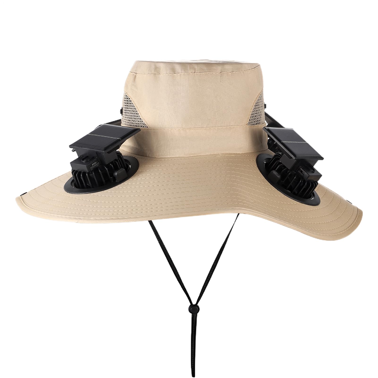Sombrero con Ventilador Solar Ventilador De 4 Cabezas Alimentado por | Sombrero Playa Exterior Para Pesca Al Aire Libre, Jardín, Senderismo, Trabajo, Viajes,