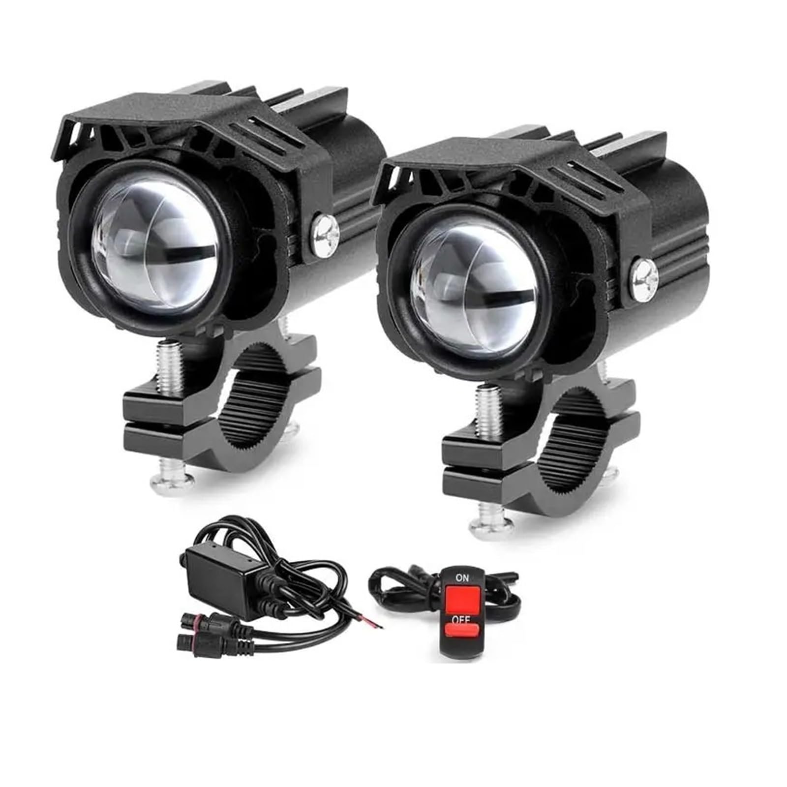 ESPYN Faros Moto Para Bicicleta Todoterreno Para ATV Motocicleta Faro Lentes LED Iluminación Frontal Auxiliar Proyector Lámpara Antiniebla