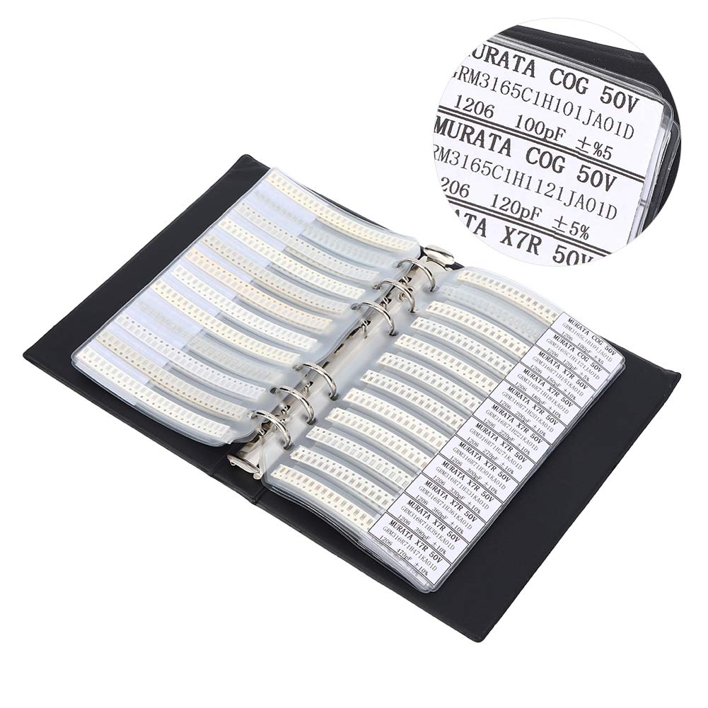 Libro campioni serie 1206, kit di assortimento di condensatori da 80 valori, libro campioni di componenti elettronici per prototipazione elettronica