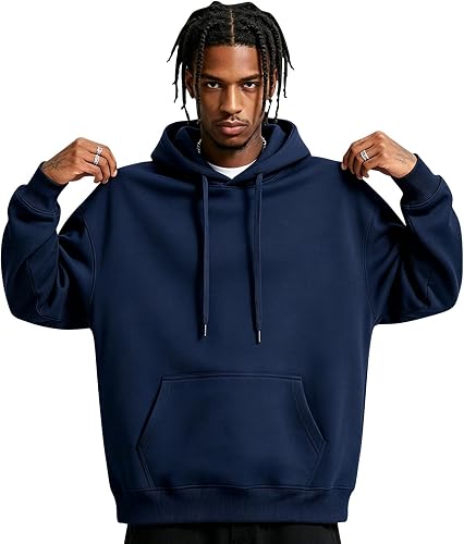 Men Hoodie Sweatshirt Pullover with Kangaroo Pocket Lightwei