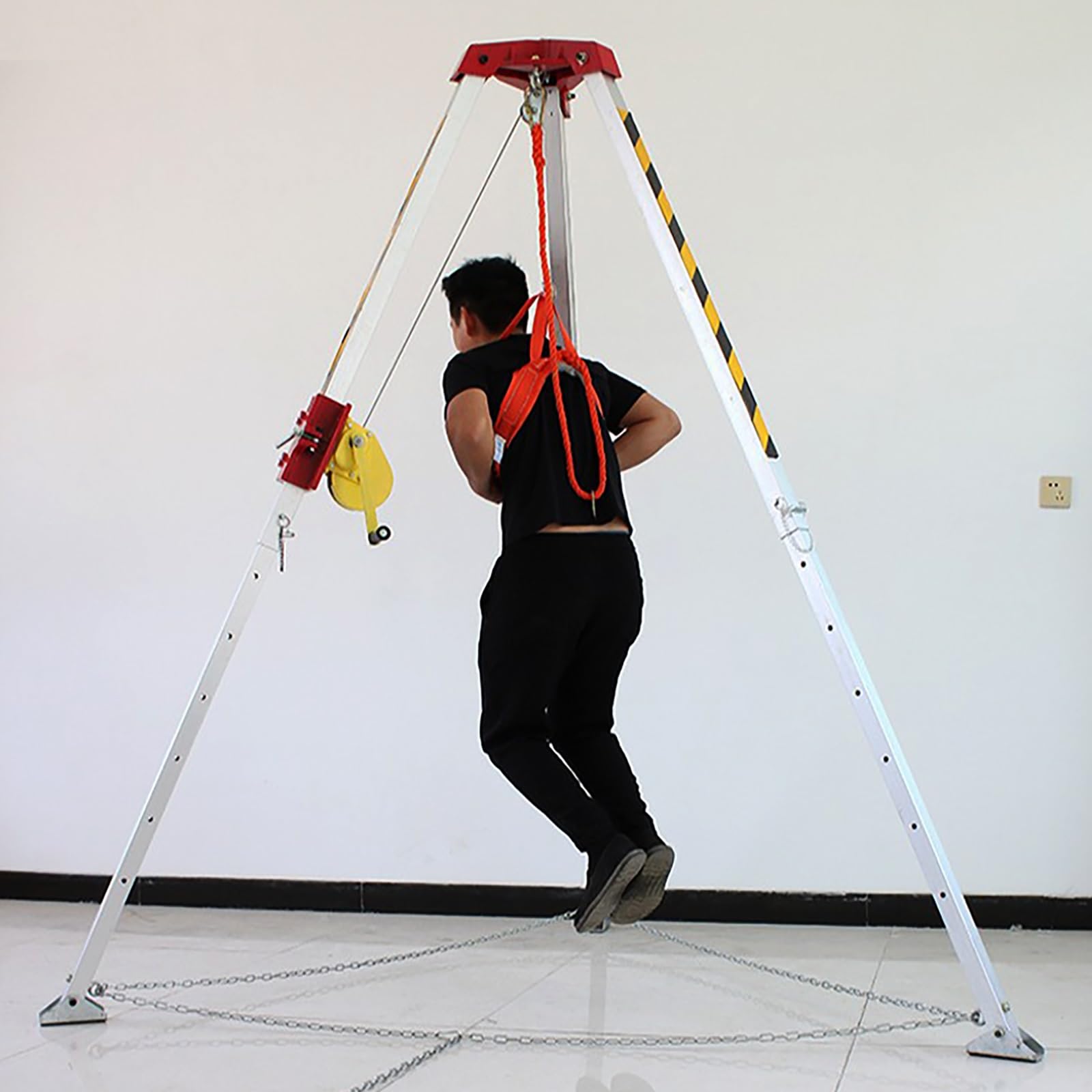 Ytbhshxz One Color Rescue Tripod, Confined Space Tripod With Rescue Winch & Fall Protection, For Medical Rescue/Construction Sits(2600Lbs Winch)